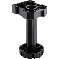 Sotech 20s meubelpoot zwart, hoogte: 170 mm, verstelbaar, belastbaarheid: 500 kg per stelvoet