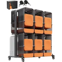 Zerbaco Klapstoelstandaard, stoelwagen voor 84 stoelen/12 tafels, 363 kg, 2 niveaus