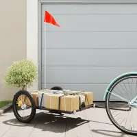 Prolenta Maison Exclusive - Fietsaanhanger, zwart, 135x68x37 cm, staal