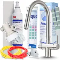 ARI Keukenmengkraan Slender met aansluiting voor waterfilter, uitschuifbare en draaibare uitloop (360°), keramische INOX-cartouche