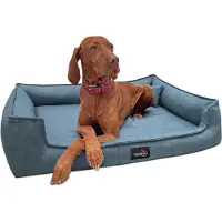 Tierlando Orthopedisch hondenbed GUSTAV SCANDI CHIC - Grote honden, XL hondenbank - Afmetingen: 130x100cm | Kleur: 21 Blauw