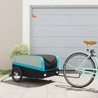 Prolenta Maison Exclusive - Fietsaanhanger, zwart en blauw, 45 kg, staal