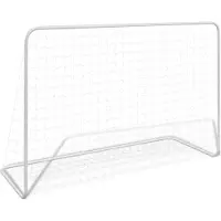 Syfax Voetbaldoel met net 182x61x122 cm staal wit