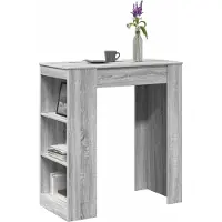 Prolenta Maison Exclusive - Barkruk met plank, grijs Sonoma, 95x47x103,5 cm, houtvezel