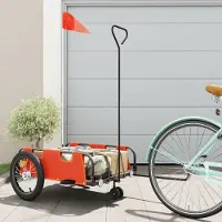 Prolenta Maison Exclusive - Fietsaanhanger. Oranje, gemaakt van Oxford-stof en metaal