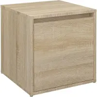 Syfax Opbergbox met lade 40,5x40x40 cm bewerkt hout sonoma eikenkleur