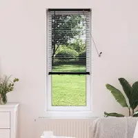 Syfax Venetiaanse jaloezie Zwart 150 x 40 cm 25 mm PVC