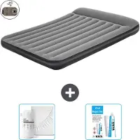 Bestway luchtbed - 2 personen - 152 x 203 x 30 cm - Grijs - Inclusief accessoires