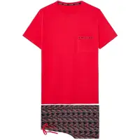 Hom Pyjama kort ' Sleepwear Westgate ' rood