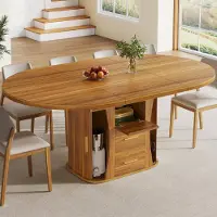 Flieks Uitschuifbare eettafel met drielaags constructie, geschikt voor maximaal 6 personen. Keukentafel, afmetingen 118-158 x 118 x 77 cm. Eettafel, notenhout