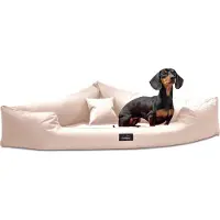 Tierlando TRIVIA | Orthopedisch hoekig hondenbed, polyester hondenbed, driehoekig bed - Afmetingen: 120x120 cm | Kleur: 05 Crème