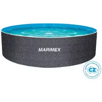 Marimex Stalen wandzwembad Orlando, afmetingen 3,66 x 1,07 m, met rotanlook en accessoires