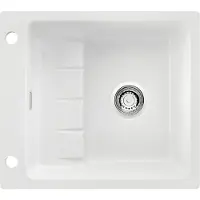 NABER 1091015 Inbouwspoel, vlakke installatie, PickUP F met hoogwaardige draaipunten, geschikt voor kasten vanaf 600 mm breed, keramiek, mat wit