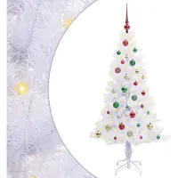 Syfax Kunstkerstboom met 150 LED Wit 150 cm PVC en Staal