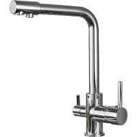 OEM Waterfilter kraan voor de keuken, met dubbele hendelbediening, modern design, chroom
