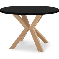 Dekori.Interiors Uittrekbare eettafel, zwart, RAL 90/190 cm, met massieve beukenpootjes in natuurlijke beukenhout – Loft, rustiek
