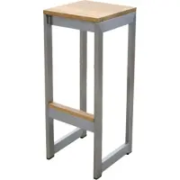 Lestix International Barkruk Cadorel, 40 x 40 x 75 cm, roestvrij staal