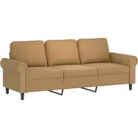 Syfax Driezitsbank 180 cm fluweel bruin