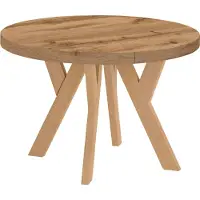 Dekori.Interiors Ronde uitschuifbare eettafel PERO 100/200 cm, eiken Wotan – loftstijl, Scandinavisch