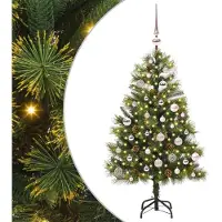 Syfax Kunstmatige Scharnier Kerstboom met Cones Groen 150 cm