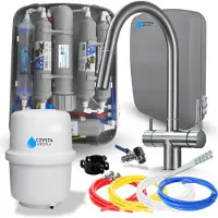 ARI Waterfilter onder de gootsteen RO7 Slim met 7 filteringsstappen, omgekeerde osmose (75 GPD), mineralisatie en ionisatie, met grafit