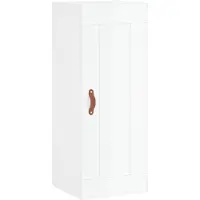 Syfax Wandkast 34,5x34x90 cm bewerkt hout hoogglans wit