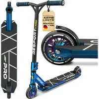 RE:SPORT Revo Pro Stuntstep, voor kinderen en volwassenen, met standaard, 110 mm, PU-wielen en Y-bar, ABEC 9 kogellagers, step met pulse