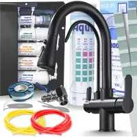 ARI Keukenmengkraan Nordic met uitschuifbare douche, aansluiting voor waterfilter, 360° draaibaar, mat zwart