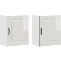 vidaXL Keuken Wandkasten 2 stuks "Kalmar" Hoogglans Wit Fineer
