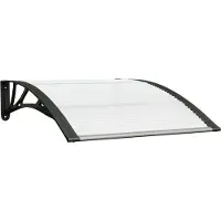 Syfax Deurluifel 100x75 cm polycarbonaat zwart en transparant