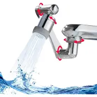 Markenlos Draaibare kraanbevestiging - Geschikt voor keuken en badkamer - Verstelbare luchtmengertjes - Multifunctionele kraanbevestiging, waterfilterkraan
