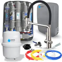 ARI RO7 Slim waterfilter met keukenkraan. Flexibel, 7-traps filtratie, omgekeerde osmose, roestvrij staal, 75 GPD