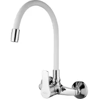 Invena BADLAND Keukenmengkraan VERSO: Keukenmengkraan met flexibele uitloop, wit