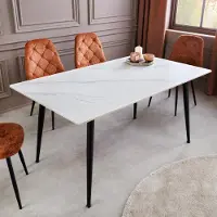 Riess Eettafel MILANO 120cm keramiek wit