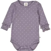 Müsli Rompertje/body lila / wit