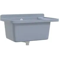 Syfax Wasbak wandgemonteerd 60x40x28 cm hars grijs