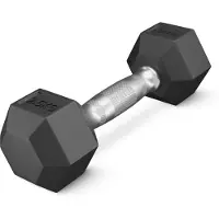 4fizjo Gebogen Dumbbell 2,5 kg - Rubberen Coating, Zeskant