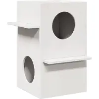 Syfax Kattenhuis 43x43x60 cm massief grenenhout wit
