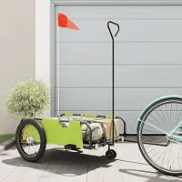 Prolenta Maison Exclusive - Fietsaanhanger, groen en zwart. Gemaakt van Oxford-stof en metaal