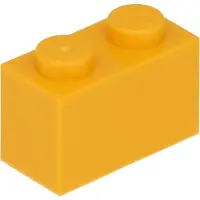 LEGO 100 stuks 3004 Steenelement, blokje 1x2, basisstenen, 100 stuks, lichtoranje