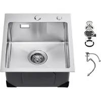 StarTech.com RVS inbouwspoelbak - Enkele spoelbak voor de keuken - 40x45x19cm. Hoogwaardige spoelbak voor uw keuken