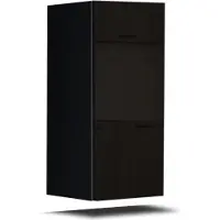 Meublorama Zwart woonkamermeubel uit de CEPTO-collectie, 1 deur, 2 planken. Ideaal voor een kleine opbergruimte in de woonkamer.