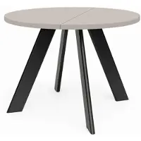 Dekori.Interiors Uitschuifbare eettafel Kaschmir LEX, 90/190 cm, met schuine poten van massief zwart beukenhout – Scandinavisch, rustiek