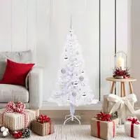 Prolenta Maison Exclusive - Kunstkerstboom, wit, 120 cm, gemaakt van PVC en staal