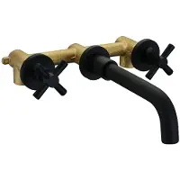 OEM Wasbakarmatuur, met dubbele bediening, modern design, matzwart