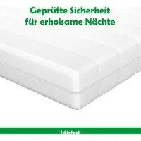 Schlaftroll comfortschuimmatras 100 x 200 cm - 15 cm hoog - H2/H3 - 7 zones - omkeerbaar - witte microvezelhoes