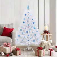 Prolenta Maison Exclusive - Kunstkerstboom, inklapbaar, wit, 150 cm, gemaakt van PVC en staal