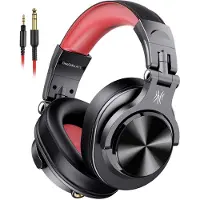 OneOdio A71 - koptelefoon met microfoon - inklapbaar - muziek|studio|DJ (zwart/rood)