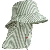 Liewood - Kid's Damona Seersucker Sun Hat - Hoed 45-48 cm - 6-9 Months, grijs