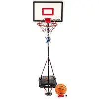 Dunlop Basketbalset - Basketbalring met Basketbalnet voor kinderen - Verstelbare Basketbal Standaard 165-205 cm - Inclusief Bal, Pomp en Basketbal Korf - Basketball Outdoor